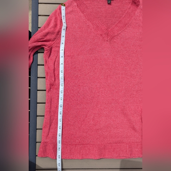 Talbots Raspberry V-Neck Knit - Picture 3 of 4